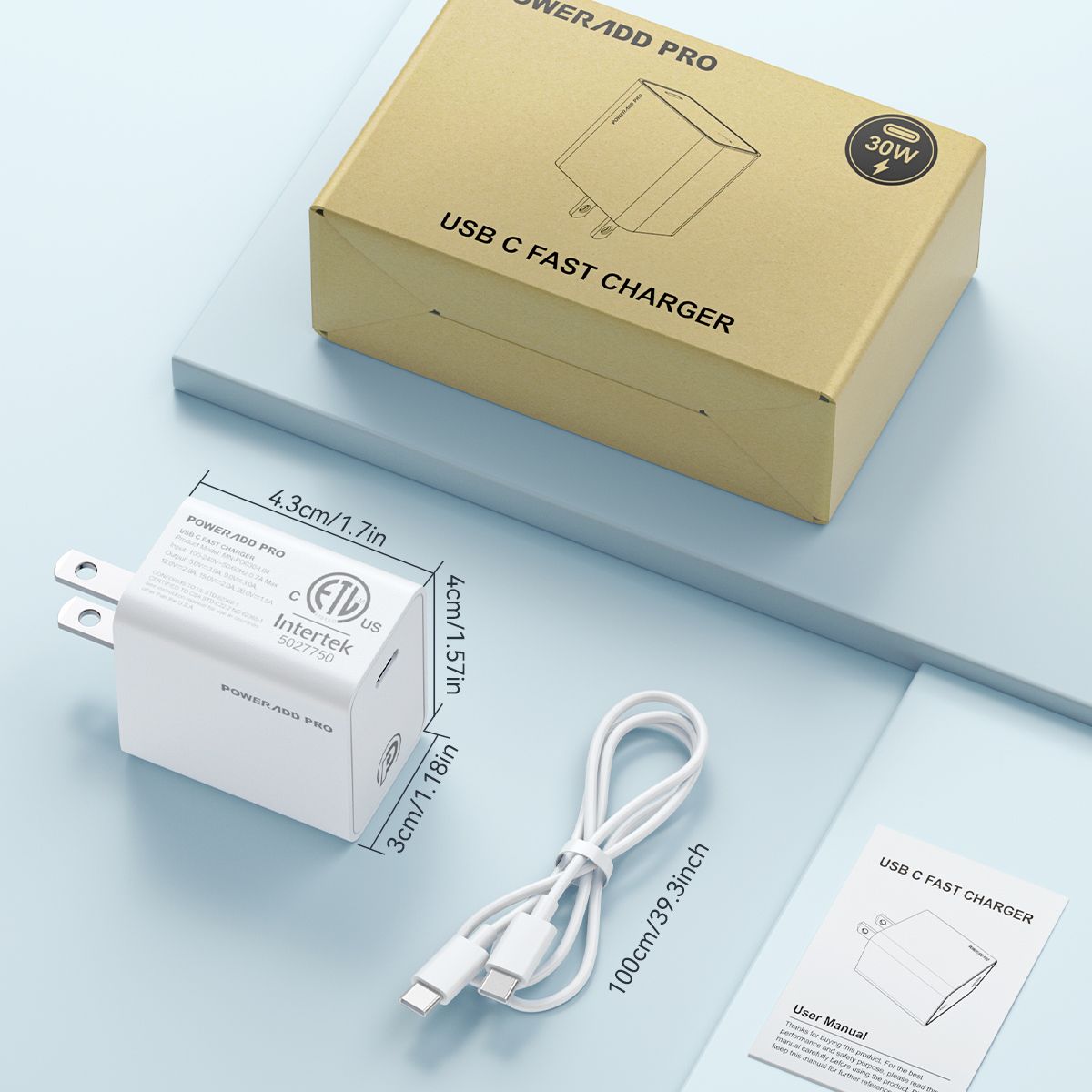 Poweradd Pro PD 30W USB C Fast Charger